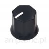 Knob fluted 5007 black, push-on (D)